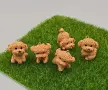 малко куче кученце Той пудел пластмасова PVC фигурка висулки за бижу бижута колие гердан смола, снимка 4