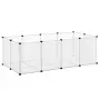 vidaXL Клетка за малки животни прозрачна 144x74x46,5 см PP и стомана, снимка 1