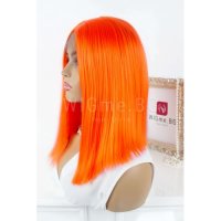 Къса права оранжева лейс фронт перука Електра, снимка 2 - Аксесоари за коса - 35901579