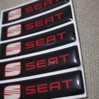 Правоъгълни водоустойчиви силиконови самозалепващи релефни стикери за Сеат Seat кола автомобил, снимка 3 - Аксесоари и консумативи - 33782223