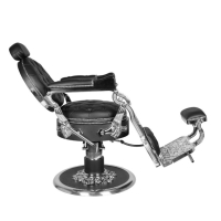 Бръснарски стол Gabbiano Cesare Silver black, снимка 4 - Бръснарски столове - 44617646