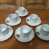 Стар български порцелан чаши и чинийки за кафе, снимка 5 - Антикварни и старинни предмети - 34338418