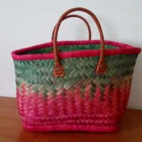 Кошница чанта плетена, снимка 1 - Чанти - 36752370