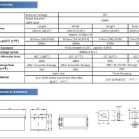 PNG батерия Гел батерия с преден терминал 6GFM200G (12V200Ah) европейски стандарт, снимка 2 - Оригинални батерии - 44265068