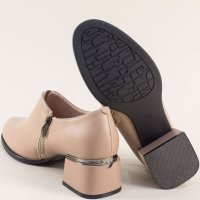 Дамски обувки на ток в бежово , снимка 5 - Дамски обувки на ток - 42270612