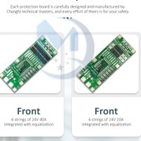 Продавам BMS защитни платки за Li-ion батерии 6s 20A / 40A (22.2V , 24V), снимка 6 - Друга електроника - 40975828