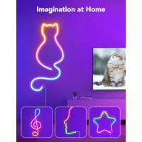 Смарт Neon RGBIC LED лента Govee H61A2, Wi-Fi, Синхронизация на музика, снимка 9 - Лед осветление - 44656970