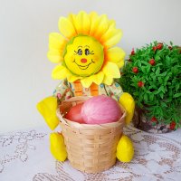 2746 Декоративна кошничка за великденски яйца Слънце, снимка 3 - Декорация за дома - 35879825