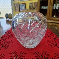 Страхотна антикварна чешка кристална купа ваза Бохемия , снимка 2 - Антикварни и старинни предмети - 41419581