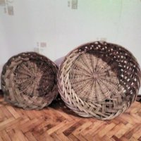 Стари плетени кошници-панери,големи ръчно изплетени, през 40-те години, снимка 2 - Антикварни и старинни предмети - 41898860
