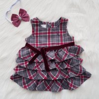 Карирана рокля H&M за бебе 6 месеца, снимка 10 - Бебешки рокли - 38915742
