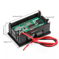 Индикатор на заряд на батерии, волтметър за вграждане, 7VDC, 100VDC, 48x29mm, снимка 2 - Друга електроника - 44816760