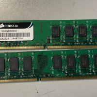 4GB (2x2GB) DDR2 CorsAir PC2-6400U (800Mhz,CL-6,KIT), снимка 1 - RAM памет - 41260552