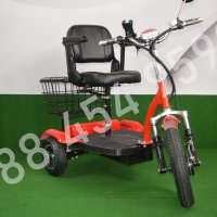 Електрическа триколка A6 LUX – 500W, снимка 4 - Инвалидни колички - 35567778