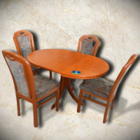 Комплект разтегателна маса с 4 стола, снимка 1 - Маси - 44571621