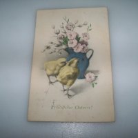 Три великденски пощенски картички от 1914г., снимка 3 - Филателия - 41975788