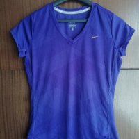 Nike Running Dri-Fit оригинална дамска лилава тениска фланелка размер М , снимка 1 - Тениски - 41628650