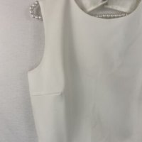 Zara S-Бяла  къса рокля с изрязан гръб , снимка 13 - Рокли - 40532961