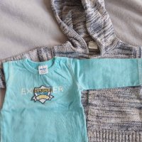 Бебешки комплект жилетка, джинси и блузки с дълъг ръкав за момче размер 68-74 см, снимка 2 - Комплекти за бебе - 40611913
