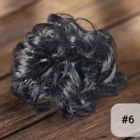Небрежен кок с ластик от изкуствена коса , снимка 7 - Аксесоари за коса - 40583124