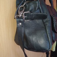 Manfield черно чанта естествена кожа , снимка 7 - Чанти - 41440192