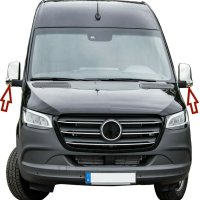 Хром капаци огледала за Mercedes Sprinter W907 след 2018 год., снимка 1 - Аксесоари и консумативи - 41142496