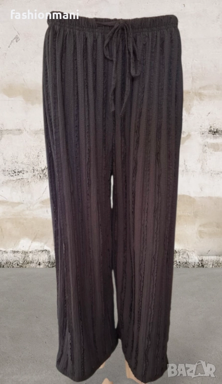 Дамски прави панталони в зелено и черно 2 цвята - код 1229, снимка 1