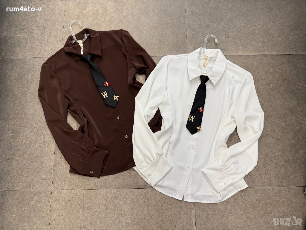 Риза със закачлива вратовръзка , снимка 1