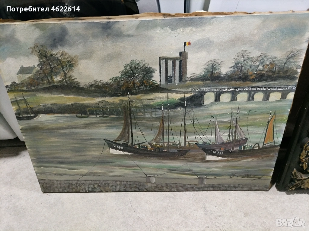 КРАСИВА АВТОРСКА КАРТИНА МАСЛЕНИ БОИ ВЪРХУ ПЛАТНО , снимка 1