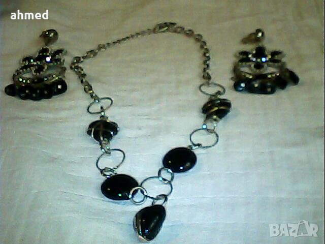 красиво колие и гривна обеци от естествени камени, снимка 1