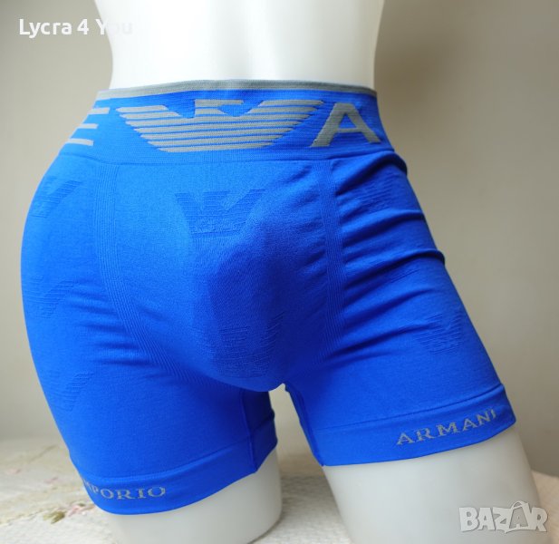 Emporio Armani M/L (Made in Italy) син безшевен боксер, снимка 1