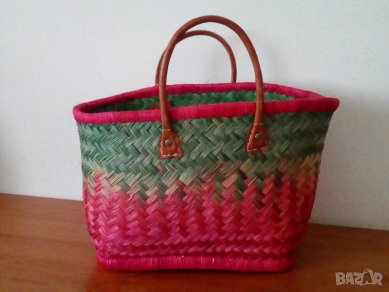 Кошница чанта плетена, снимка 1