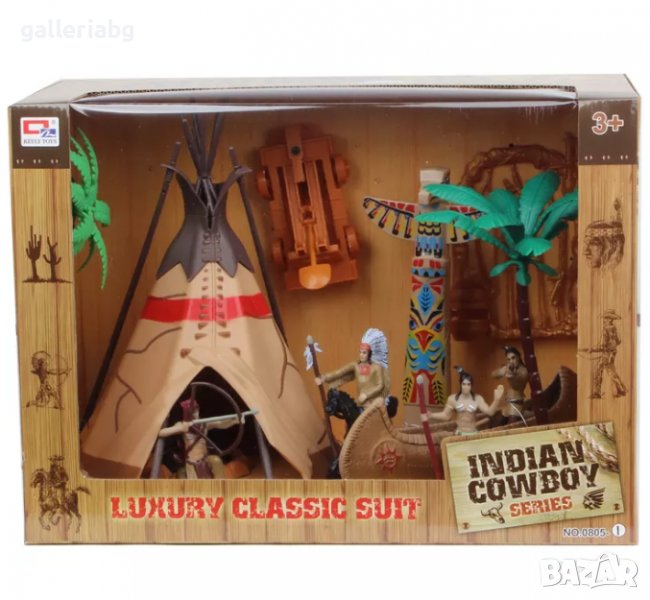 Комплект фигурки с индианци , снимка 1