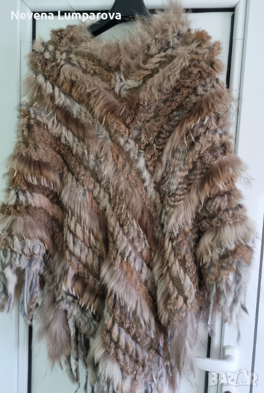 Дамско пончо от естествен косъм, снимка 1