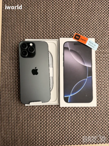 НОВ❗️512Gb❗️iPhone 16 Pro Max ❗️ Лизинг от 86лв/м / Black Titanium ГАРАНЦИЯ, снимка 1
