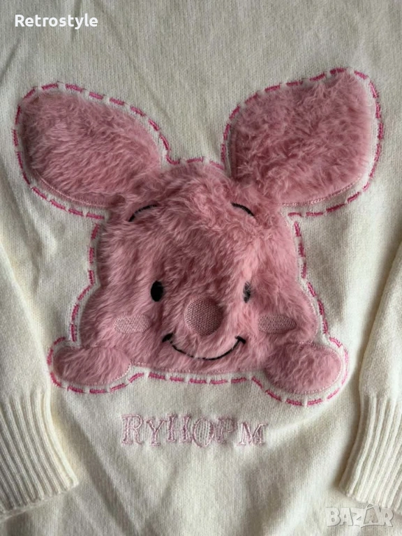 Много мек пуловер със зайче, снимка 1