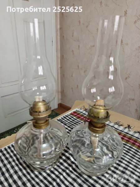 Голяма настолна газена лампа - 2 броя, снимка 1