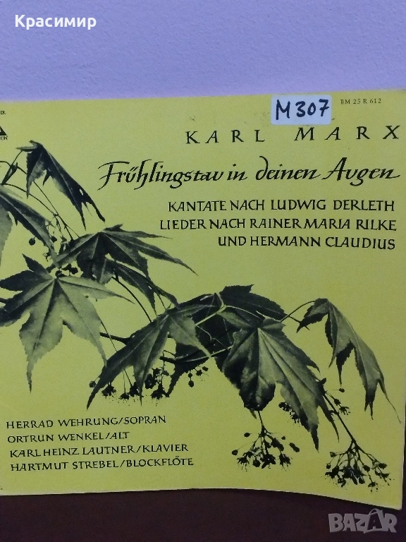 KARL MARX Винилова плоча , снимка 1