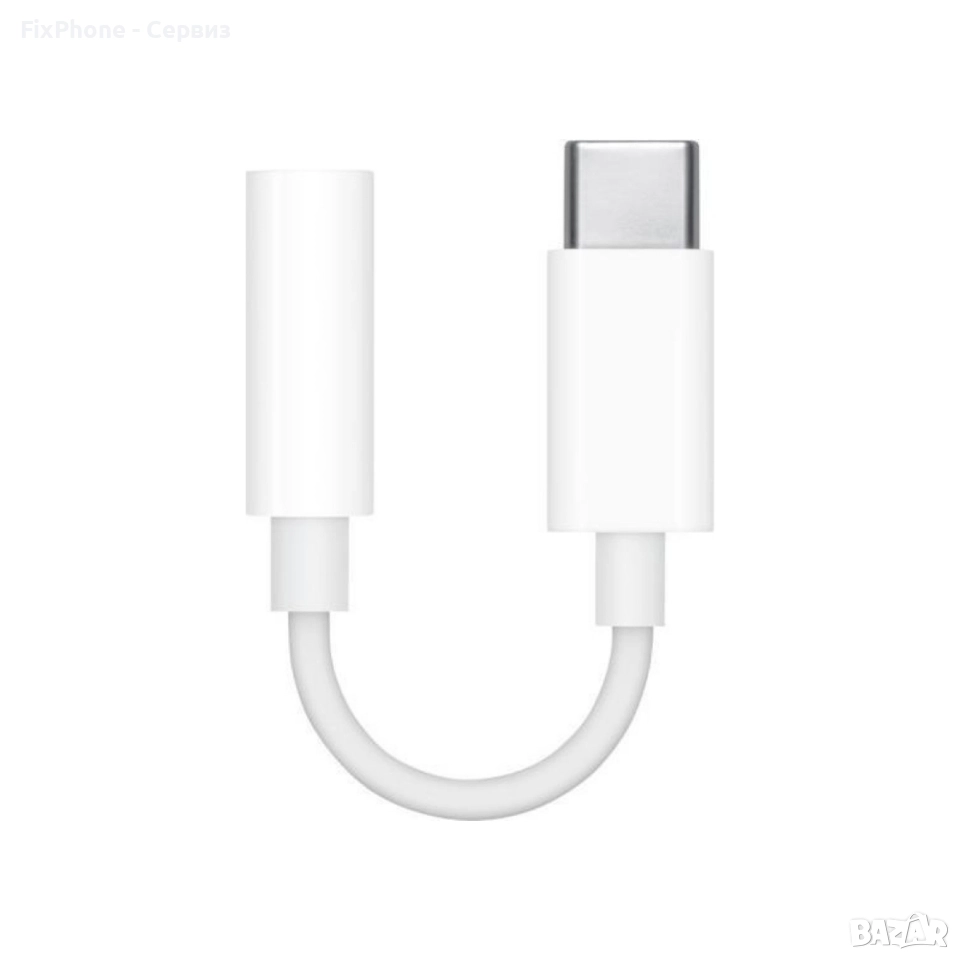 Кабел AUX HQ за Apple, 3.5мм към USB-C, В кутия, Бял , снимка 1