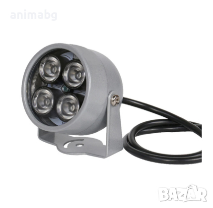 ANIMABG Водоустойчива лампа за нощно виждане за CCTV камера, IR Led осветител 940NM инфрачервен 60 9, снимка 1