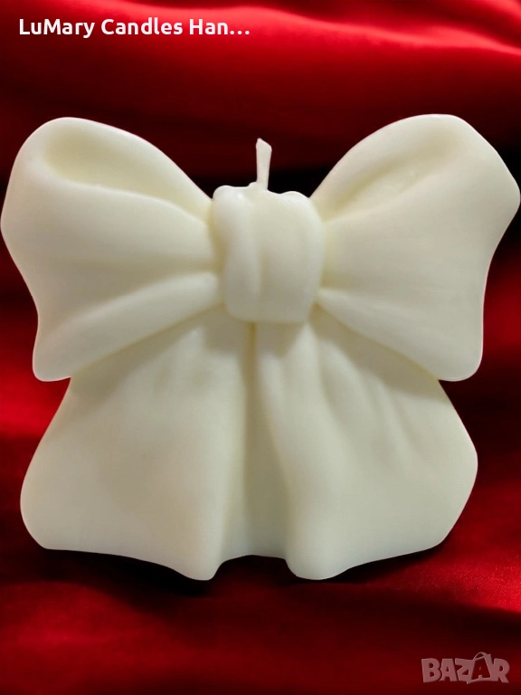 Свещ “Бяла панделка”, снимка 1