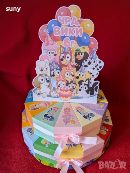Картонена торта Блуи и Бинго, снимка 1