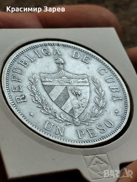 1 песо 1934 год,Куба, сребро, тегло 26.72 гр, проба 900/1000, снимка 1