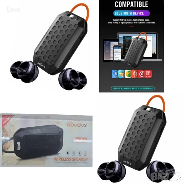 Безжичен водоустойчив високоговорител - ABODOS AS-BS05, снимка 1