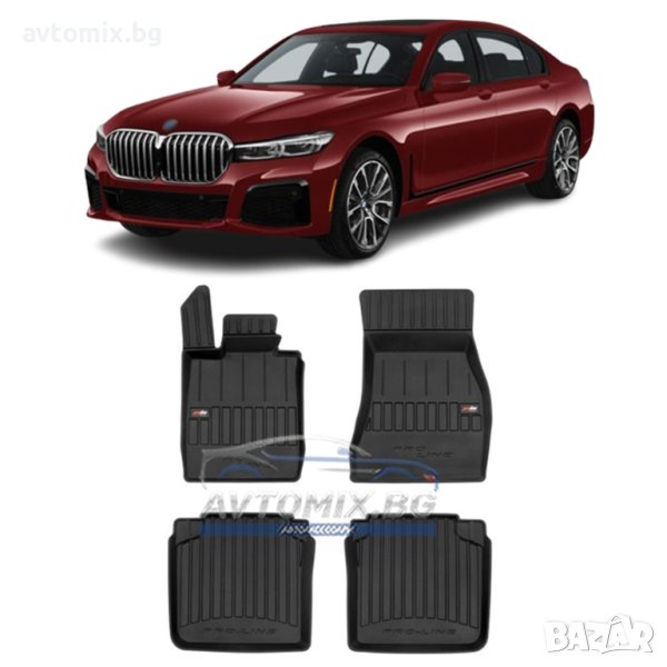 Гумени стелки зa BMW G11, G12 7 серия 2015-2022 г., ProLine 3D, снимка 1