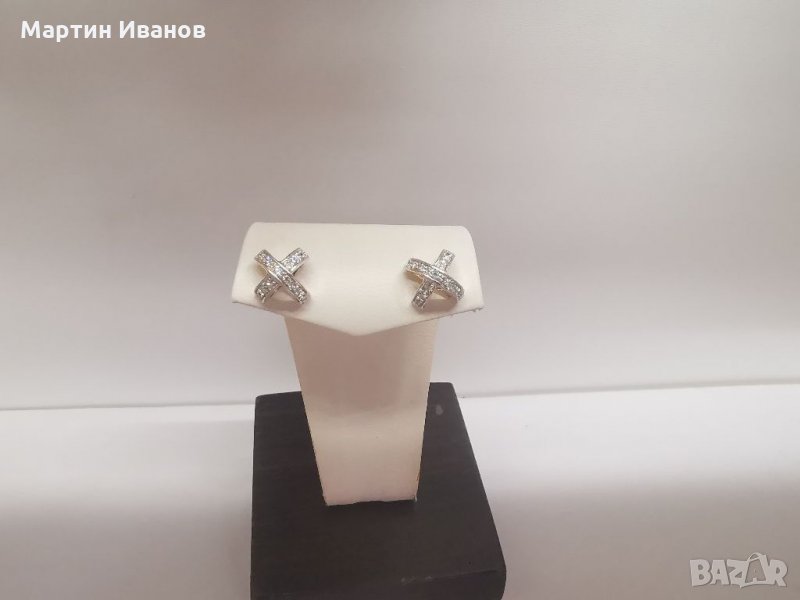 Златни обеци на винт , снимка 1