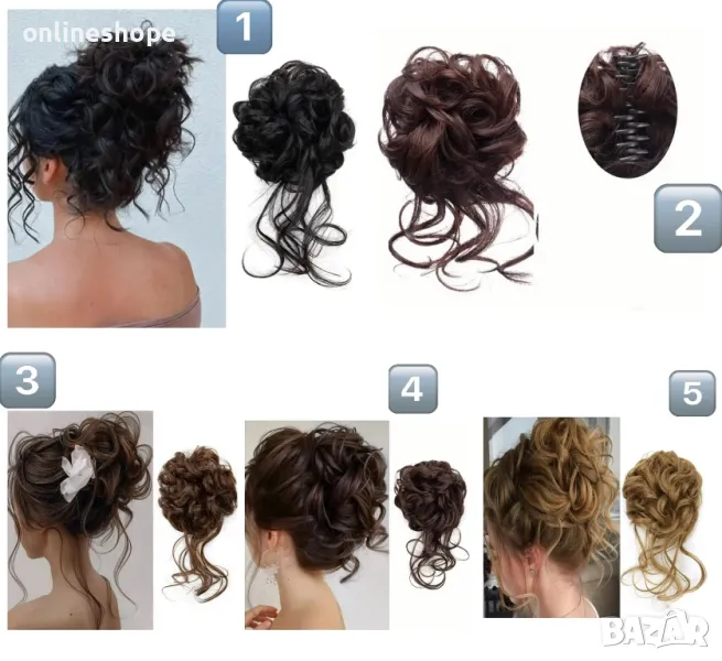 Удължение за коса тип Кок 20см / Екстеншън , снимка 1