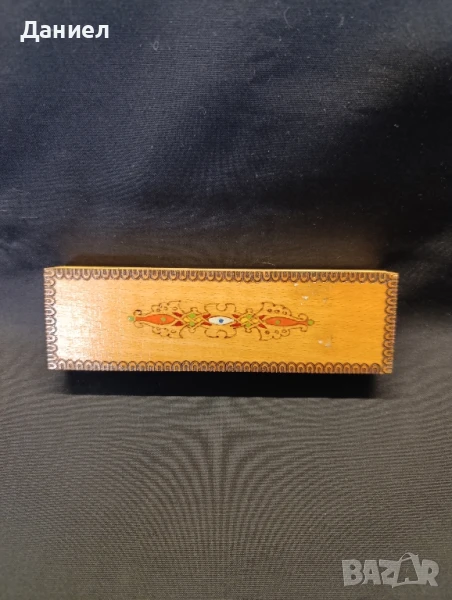Пирографирана кутия за моливи, снимка 1