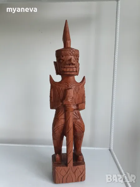 Vintage тайландска дърворезба на Якша , вид природен дух, снимка 1