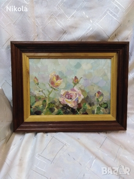 Цветя - Авторска картина на худ. Йохан Радев, снимка 1